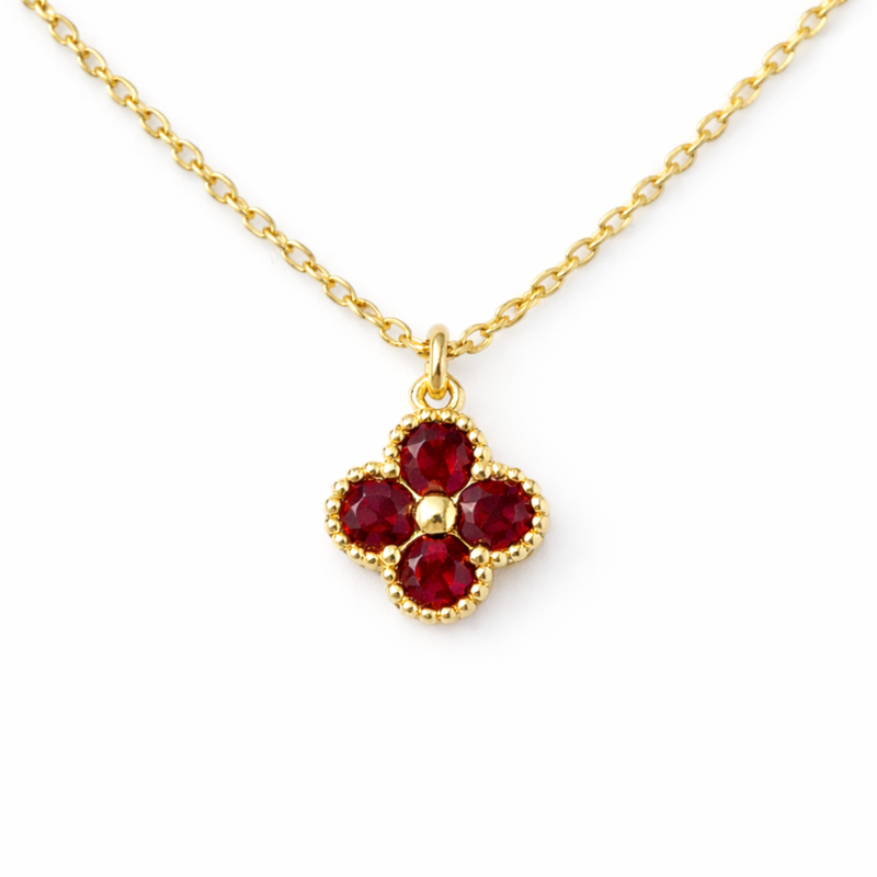 Ruby Blossom Necklace