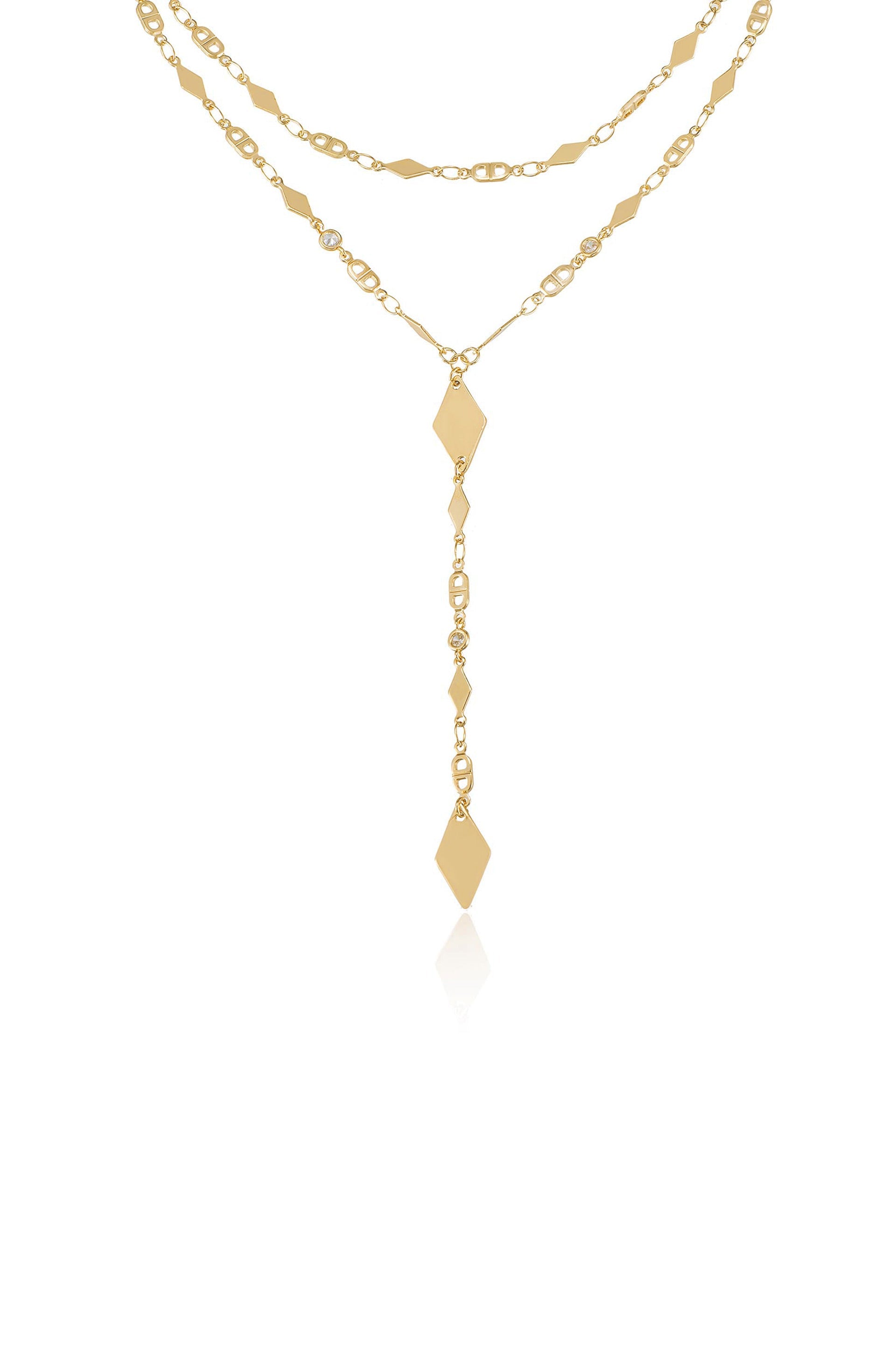 Maison Layered Lariat Necklace