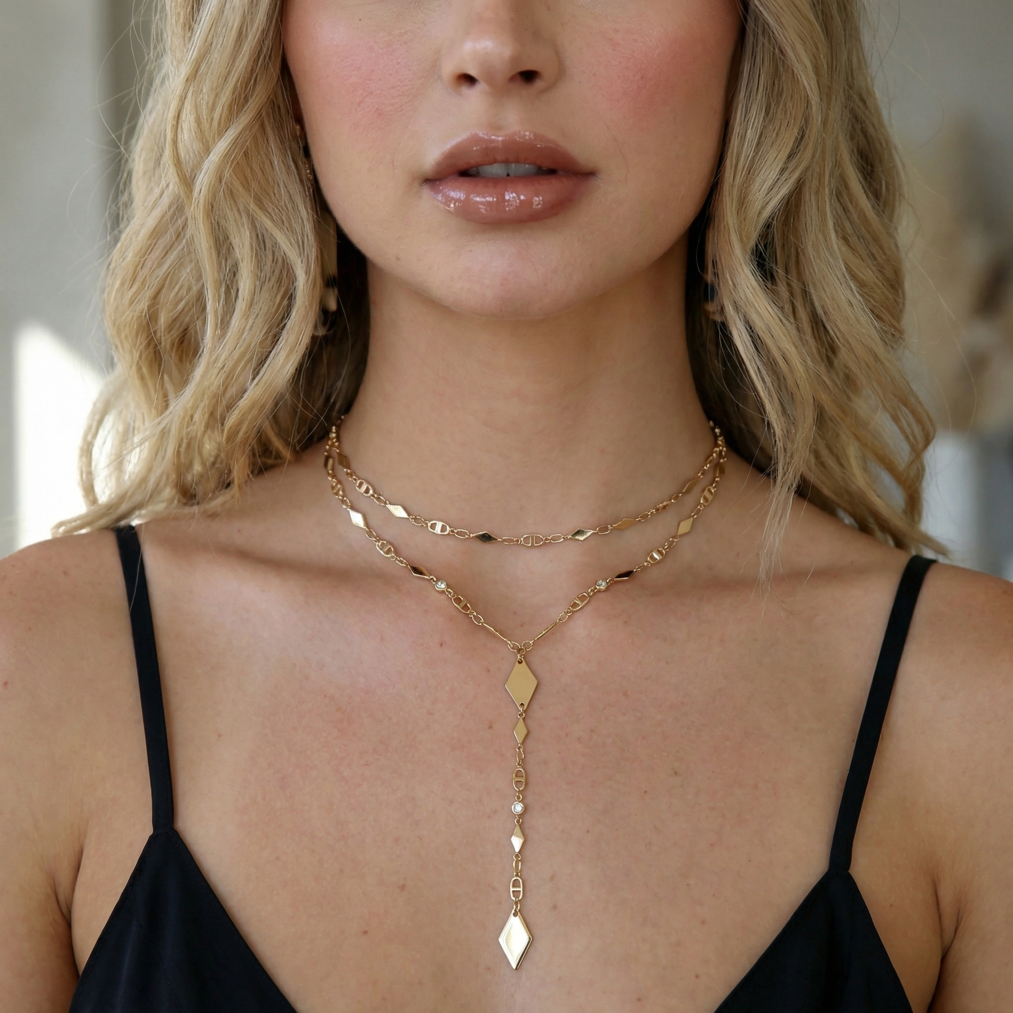 Maison Layered Lariat Necklace