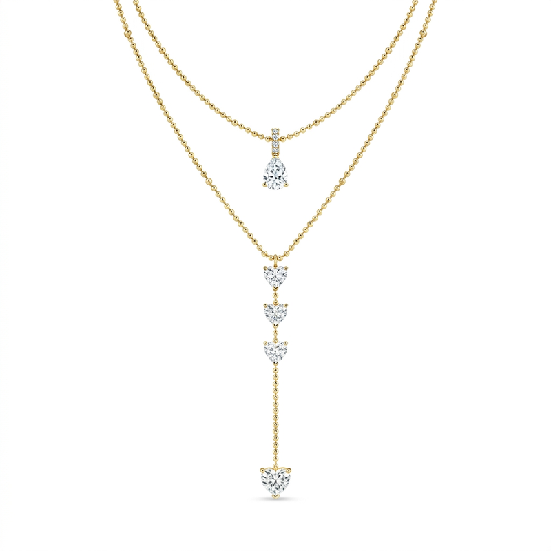 Aurelia Heart Cascade Necklace